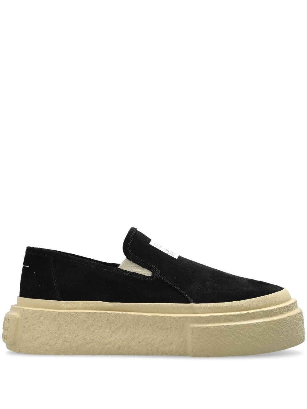 Mm6 Maison Margiela Sneakers Black Calf Leather