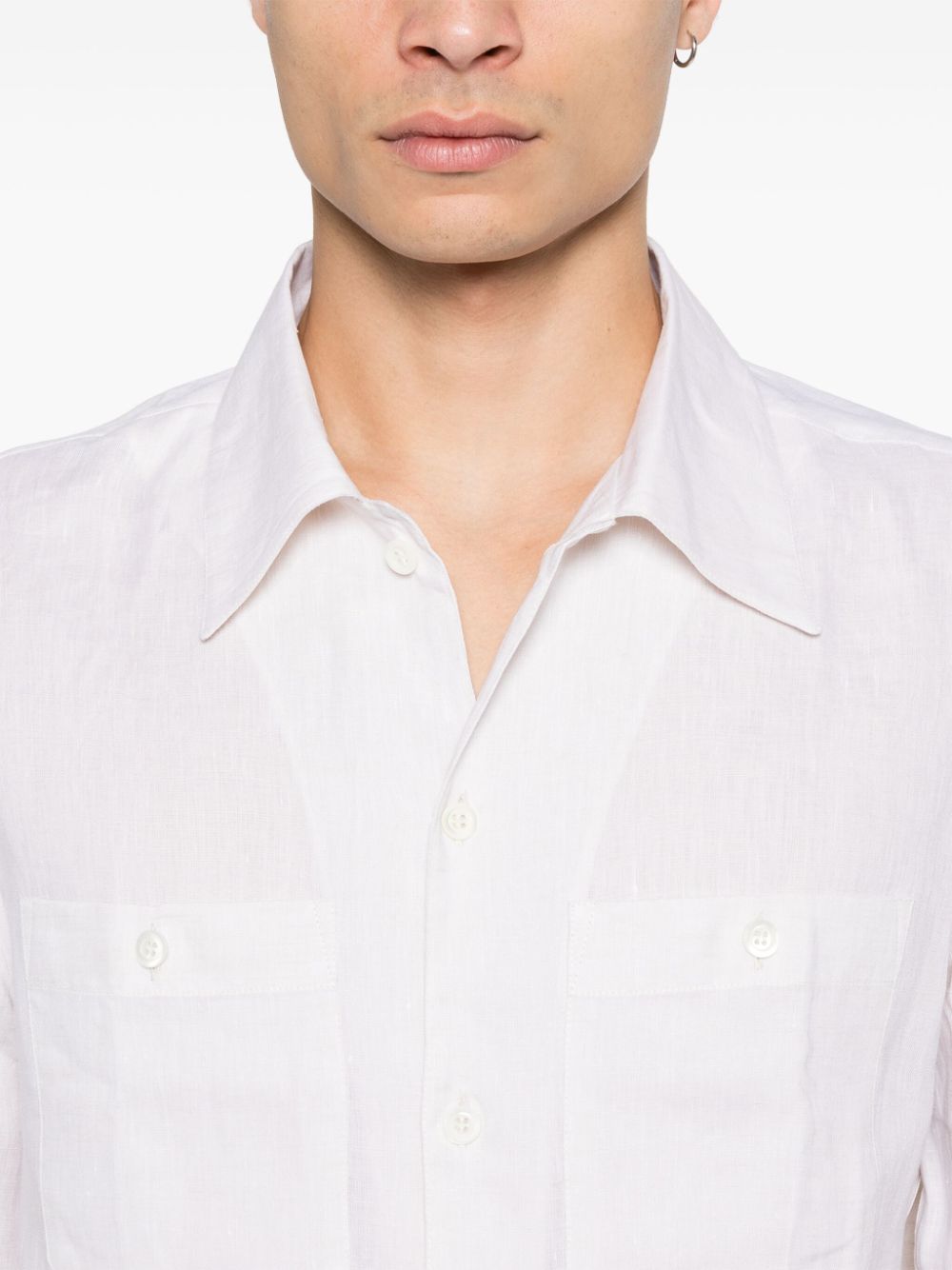 Brunello Cucinelli Shirts Crema Cotton