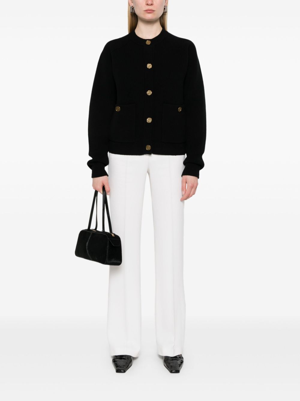 Toteme Pre Sweaters Black Wool Cashmere Polyamide