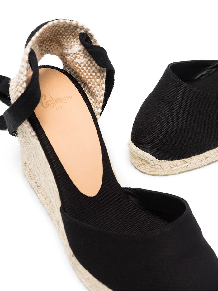 Castaner Flat Shoes Black Canvas