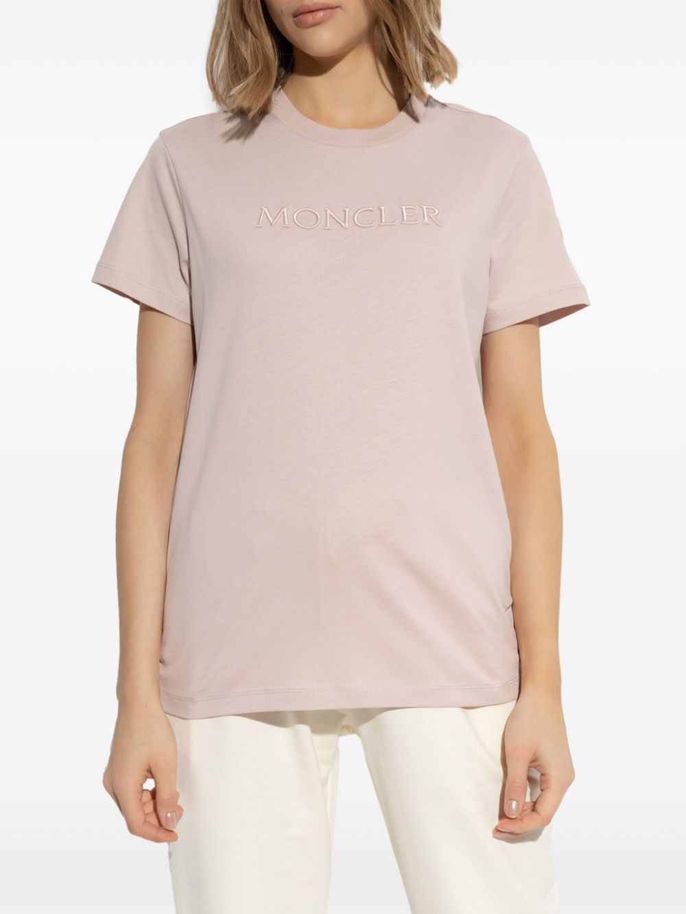 Moncler T-Shirts And Polos Pink Cotton