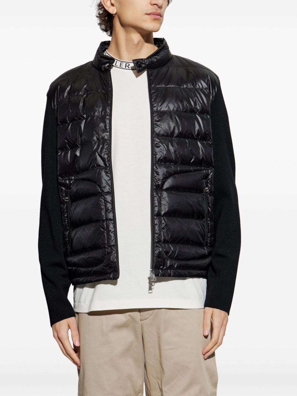 Moncler Sweaters Black Polyamide