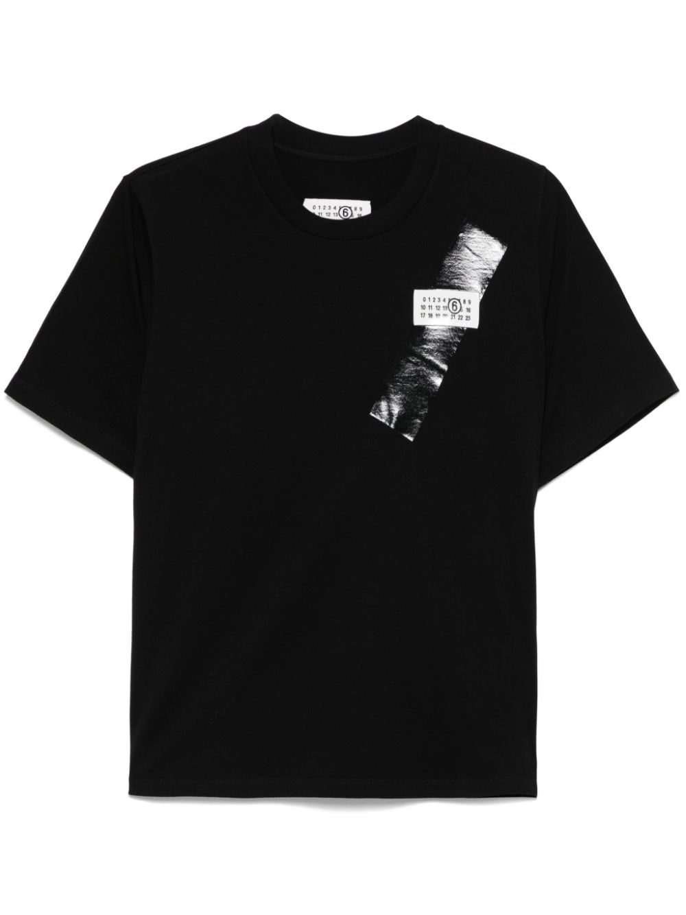 Mm6 Maison Margiela T-Shirts And Polos Black Cotton