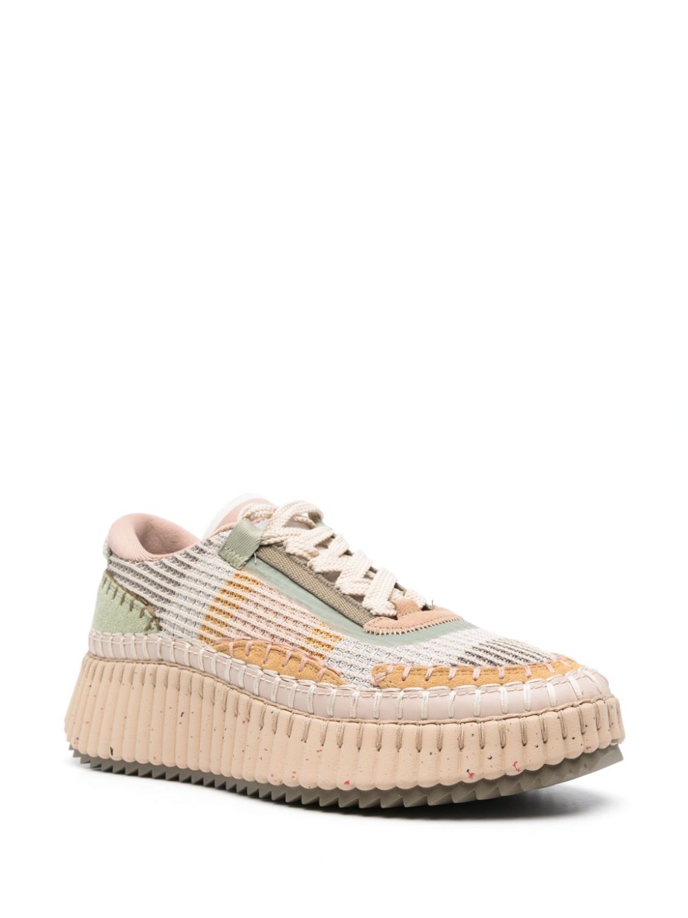 Chloè Sneakers Verde Chiaro Polyester Polyurethane Suede