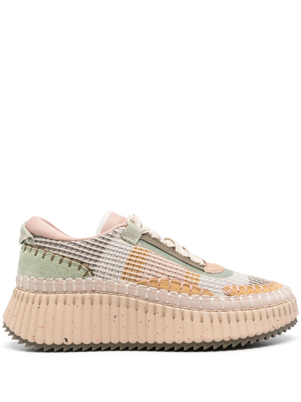 Chloè Sneakers Verde Chiaro Polyester Polyurethane Suede