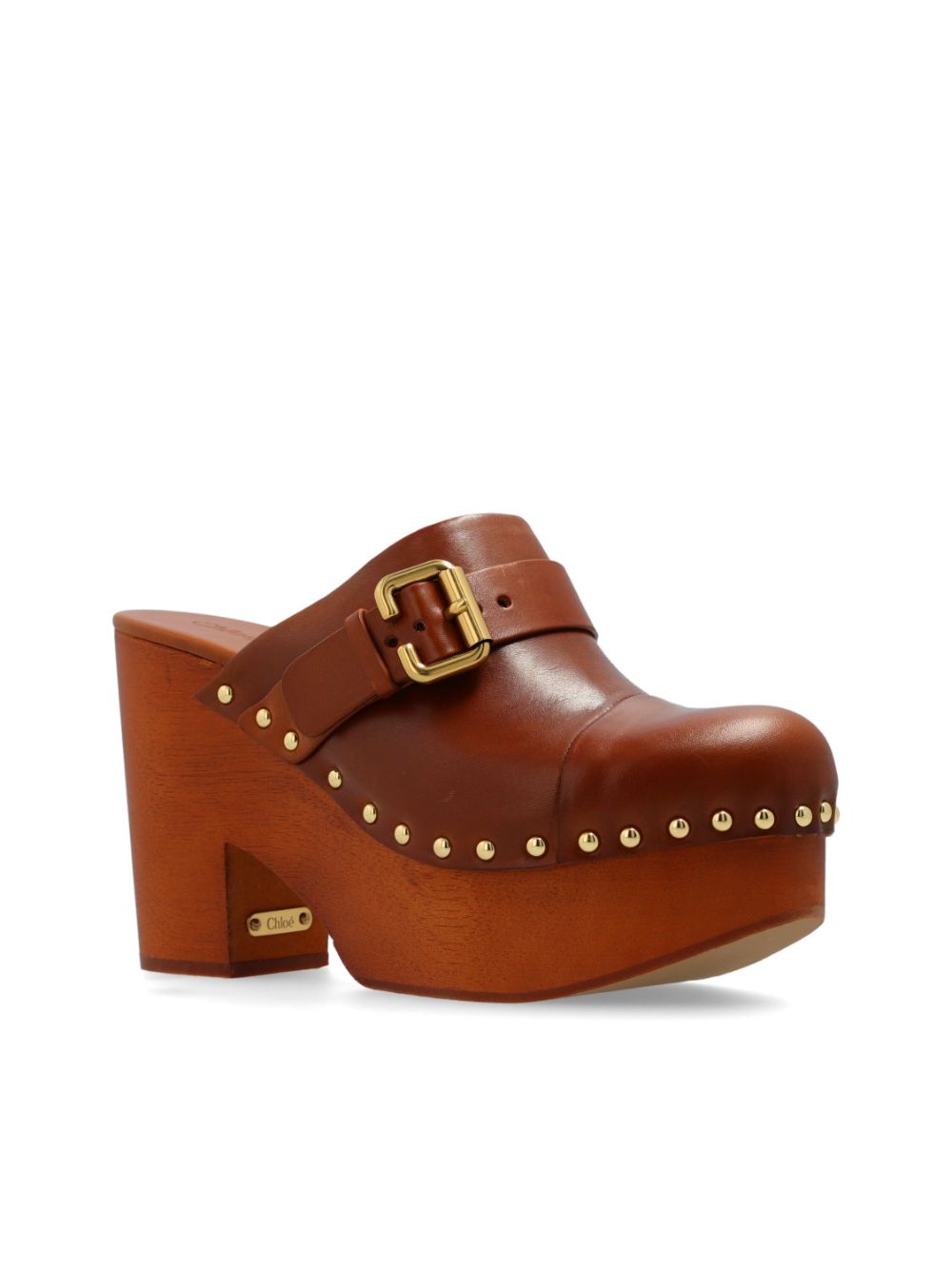 Chloè Sandals Leather Brown Calf Leaher