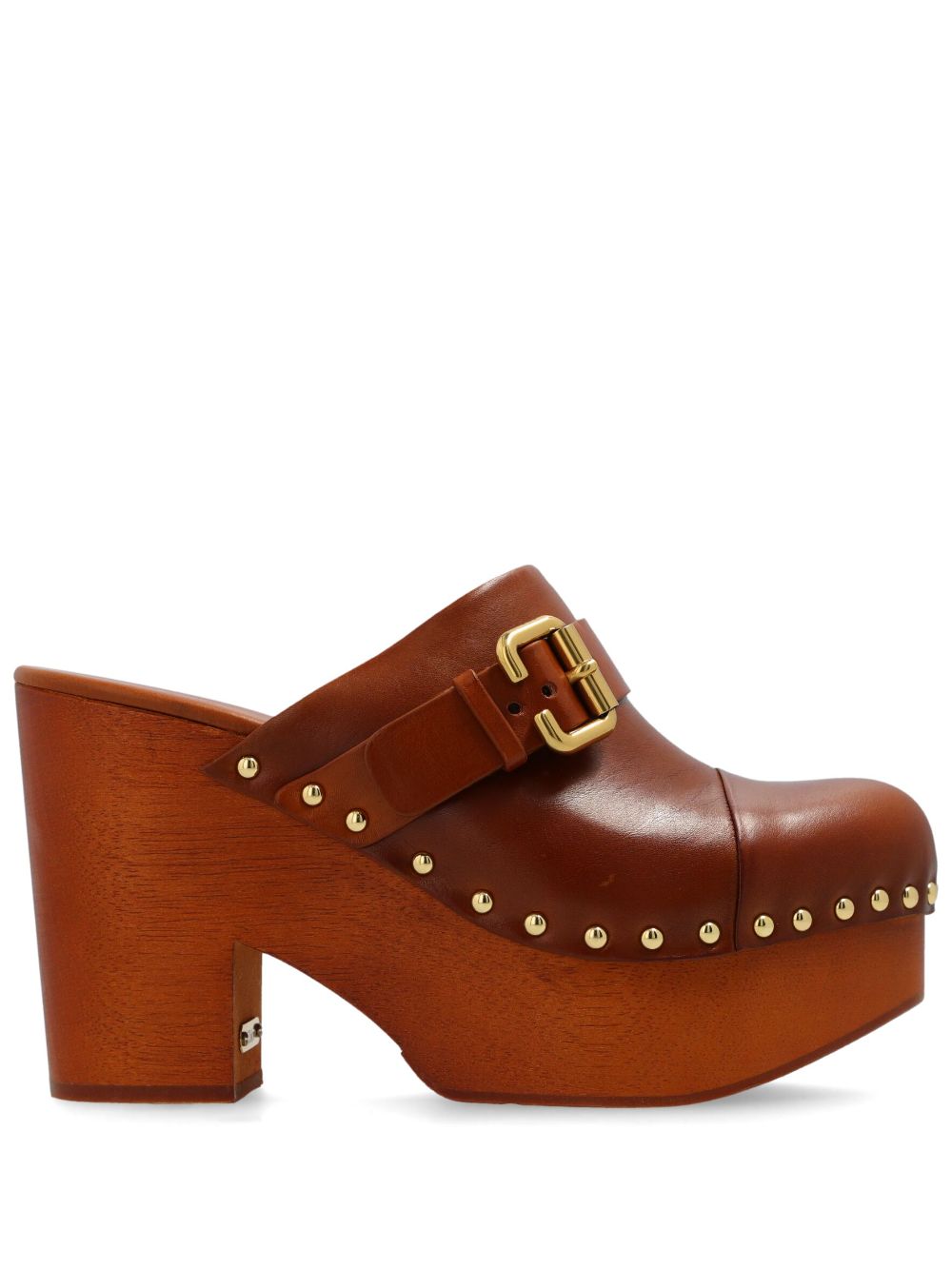 Chloè Sandals Leather Brown Calf Leaher