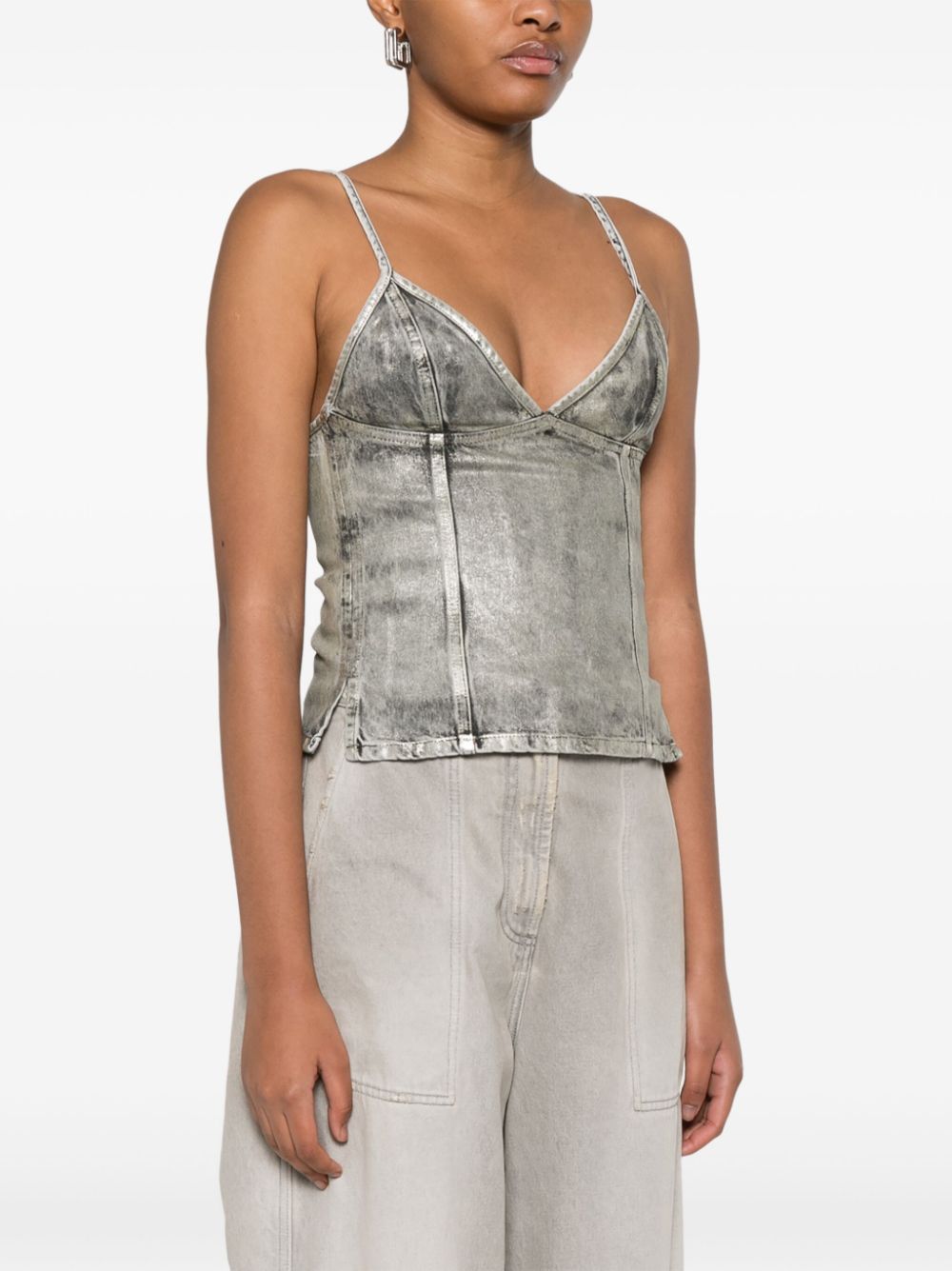 Diesel Top Grey Cotton