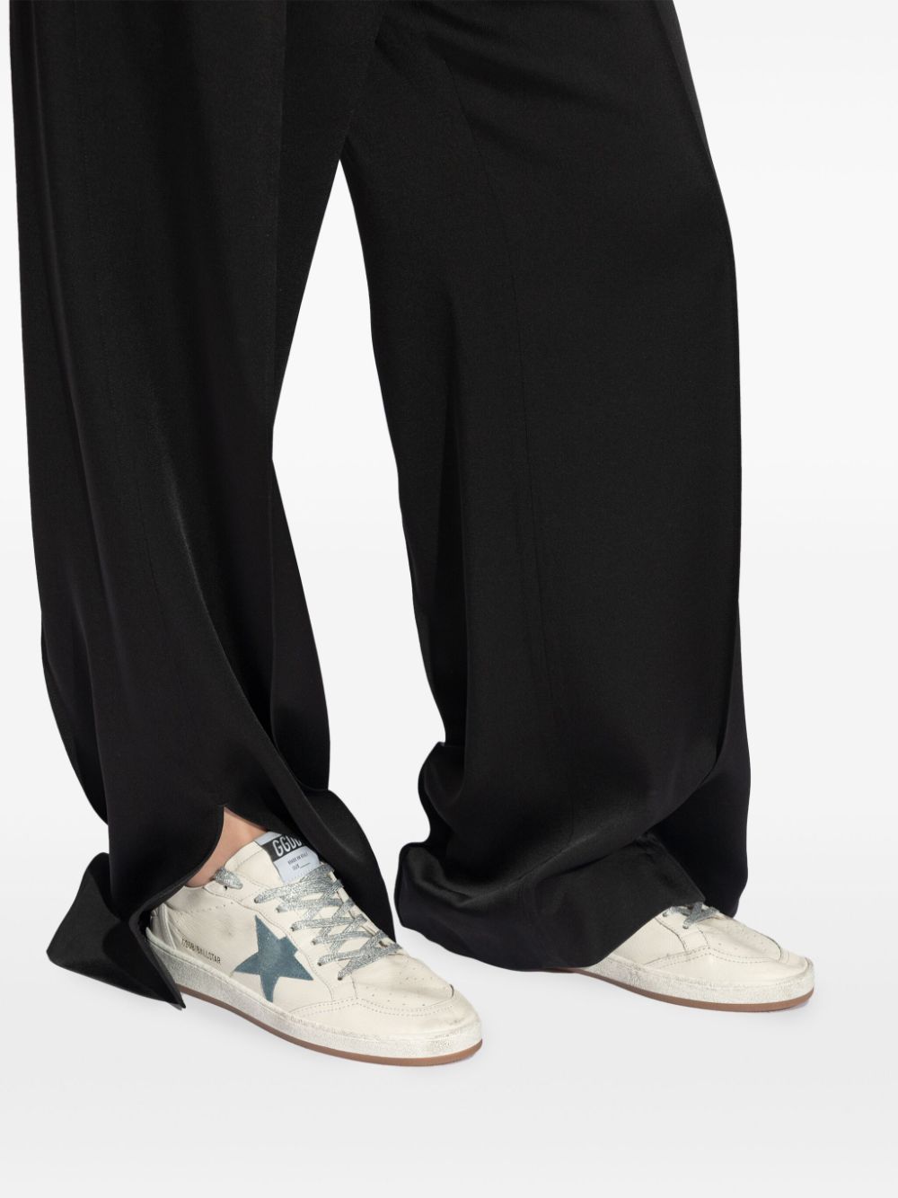 Golden Goose Sneakers Blue Calf Leather