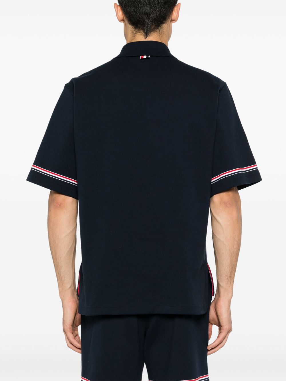 Thom Browne T-Shirts And Polos Blue Cotton