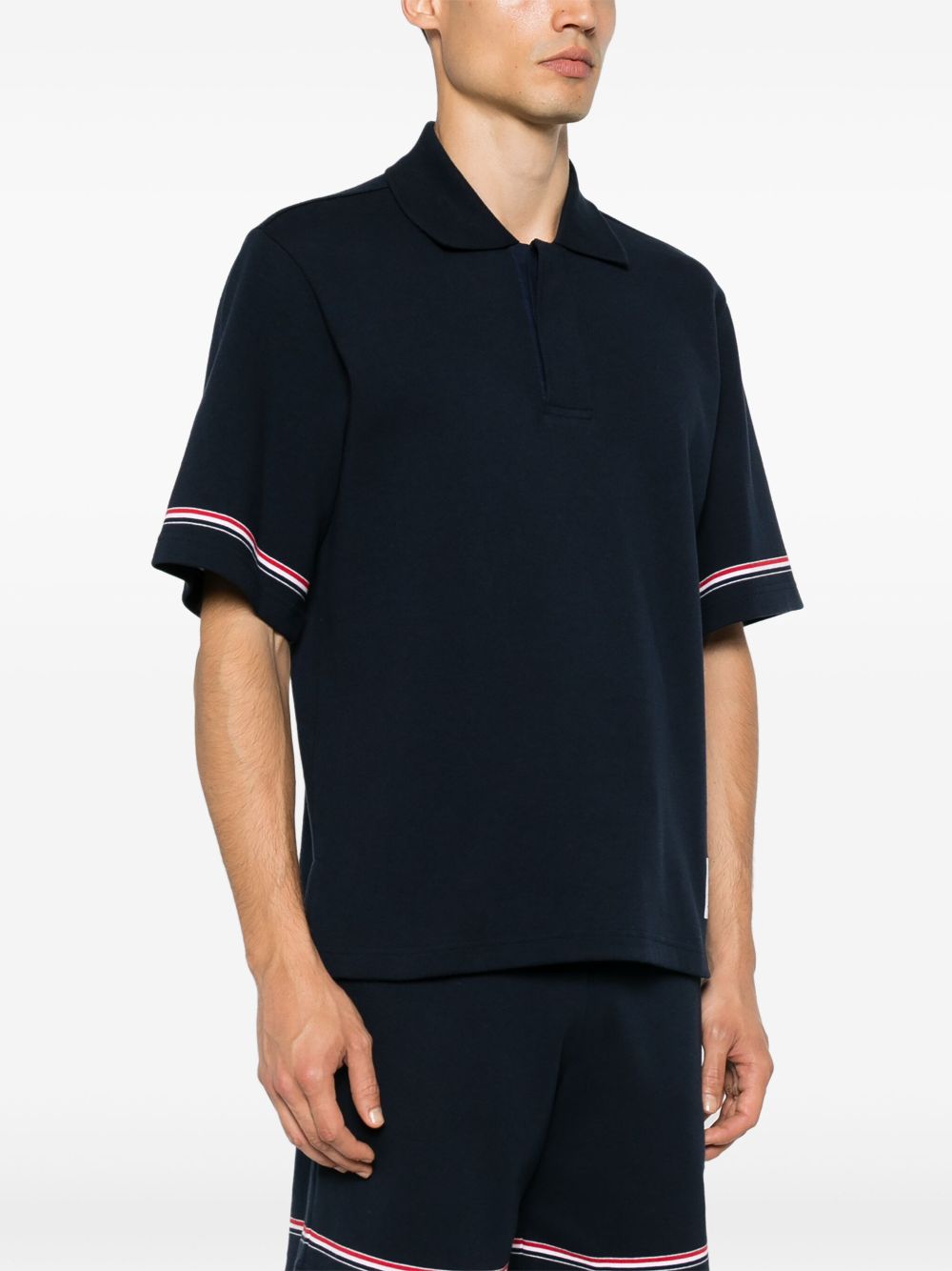 Thom Browne T-Shirts And Polos Blue Cotton