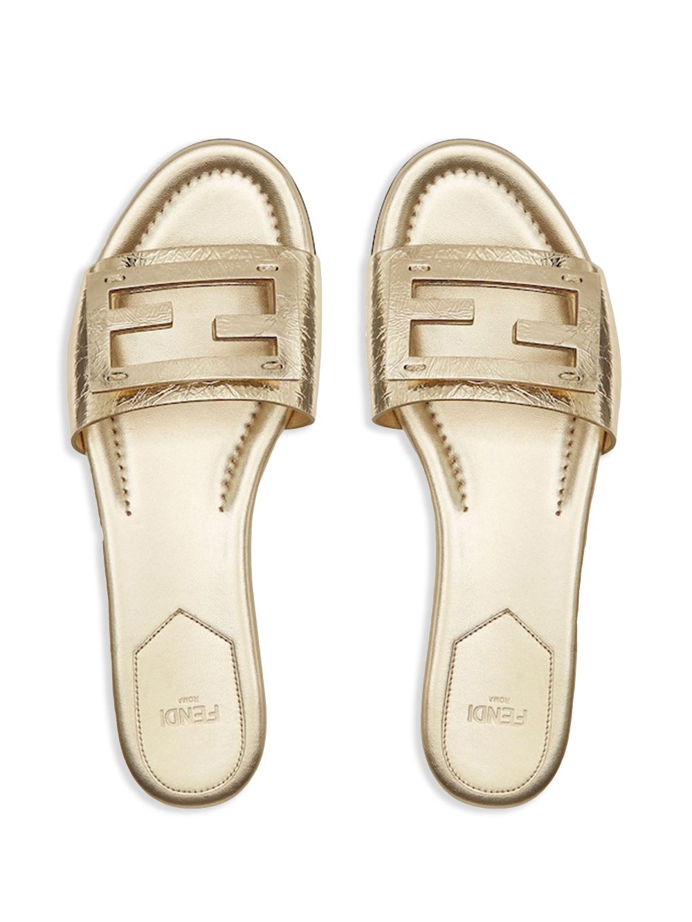 Fendi Sandals Golden Calf Leather