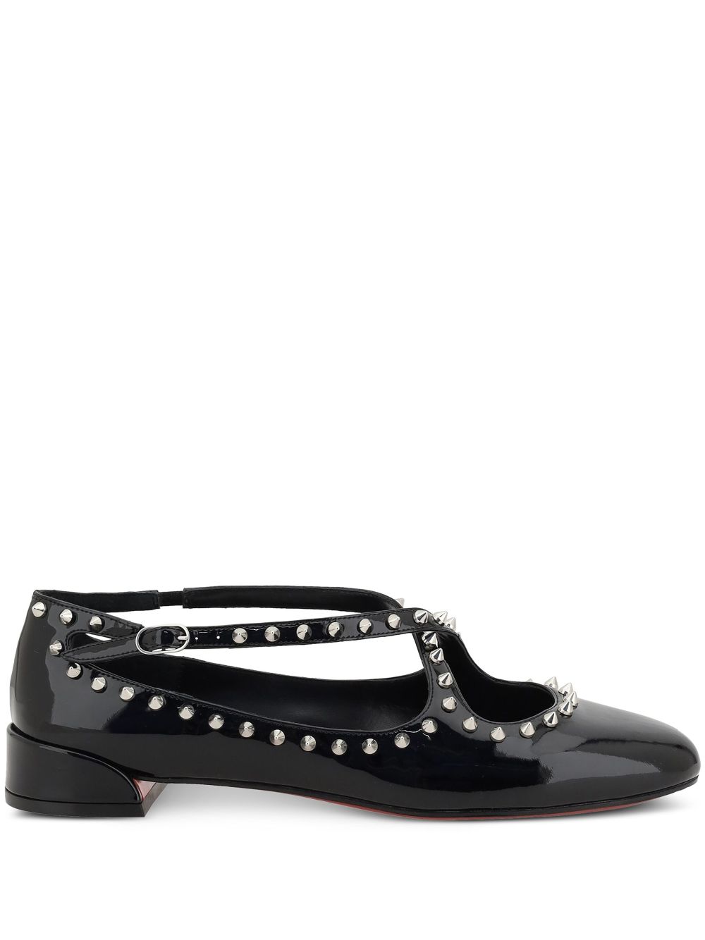Christian Louboutin Flat Shoes Black Calf Leather