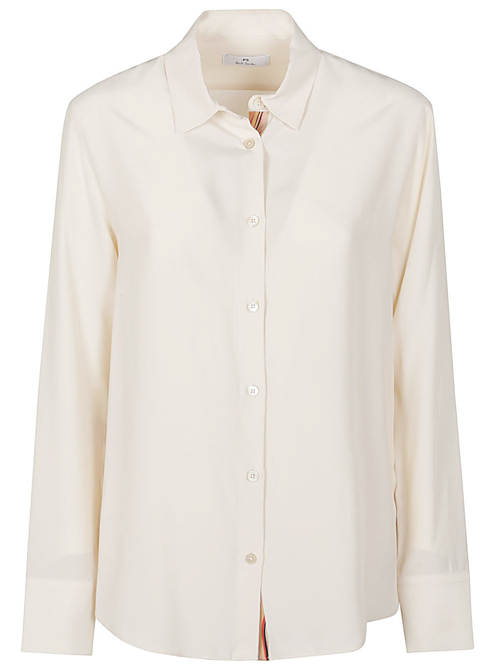 Ps By Paul Smith Shirts Beige Acetate Silk Elastane