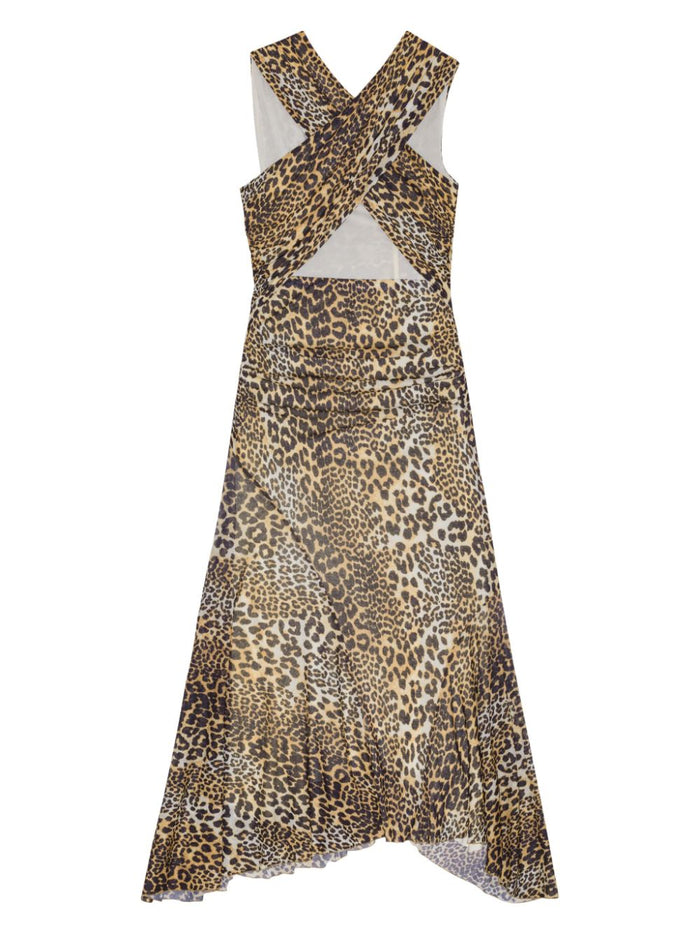 GANNI Dresses Brown Fabric