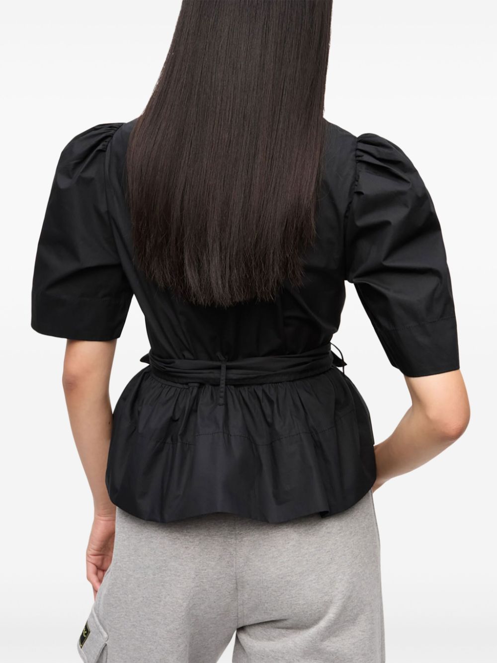 Ganni Top Black Cotton