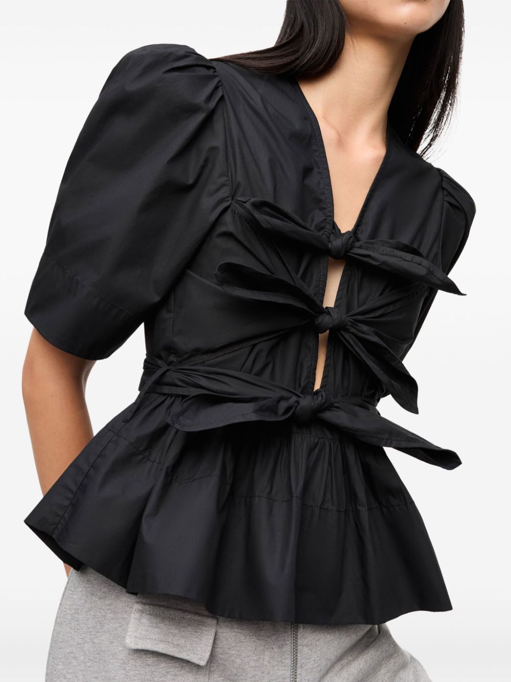 Ganni Top Black Cotton