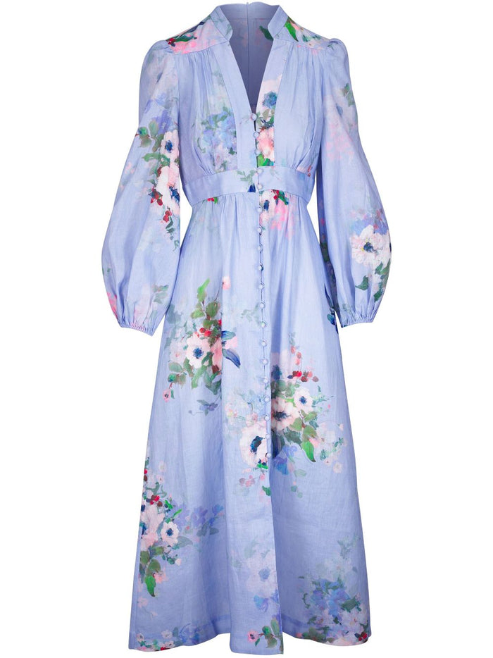 Zimmermann Dresses Clear Blue Linen/flax