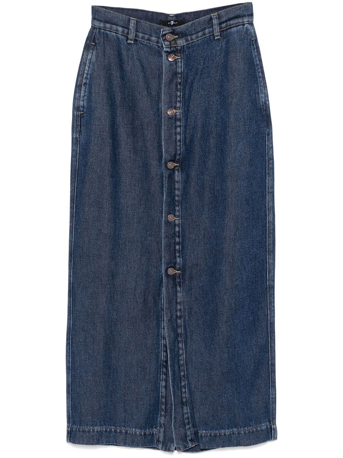 Seven Skirts Blue Lyocell