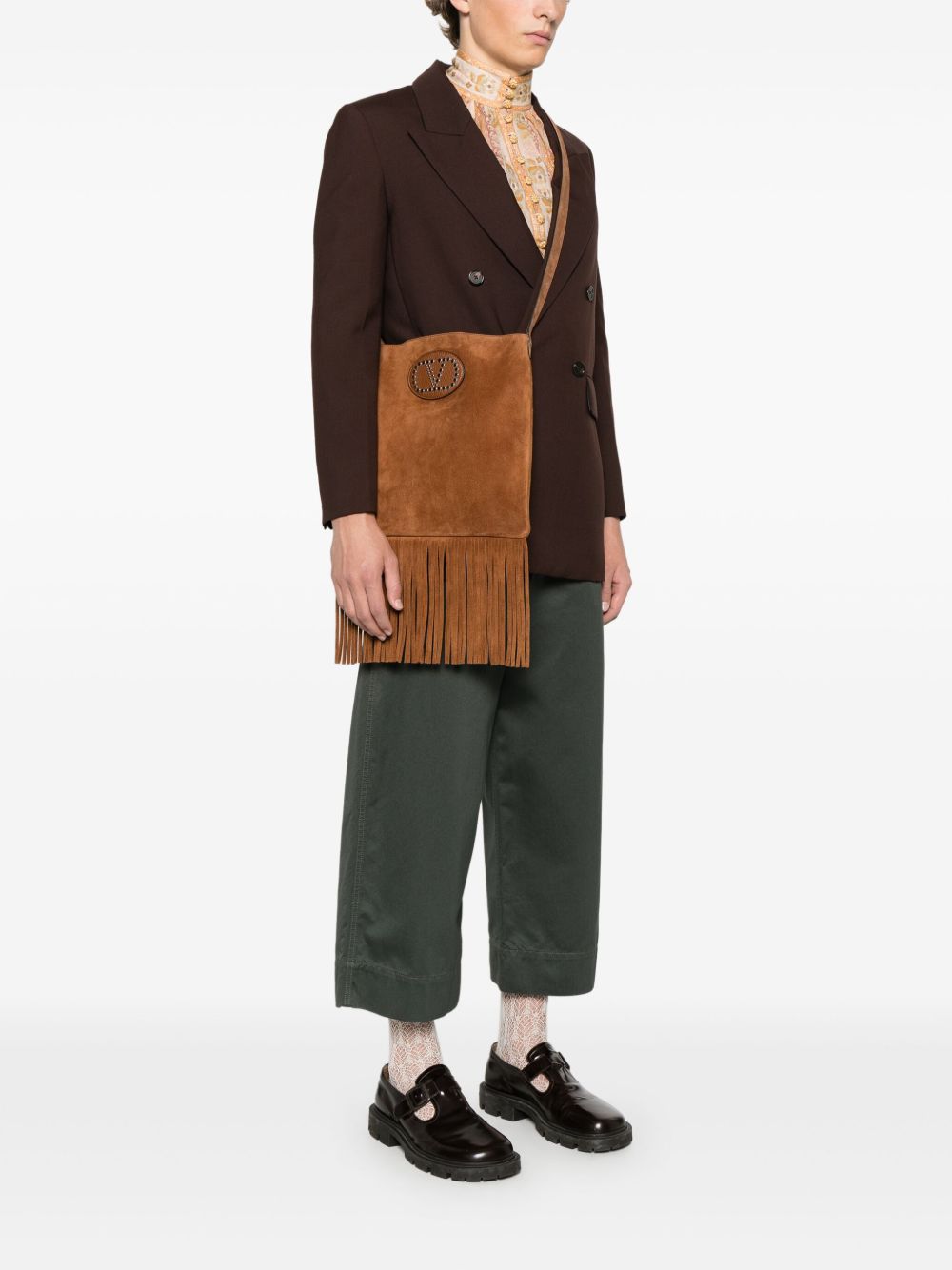Valentino Garavani Bags Leather Brown Outer: Calf Suede