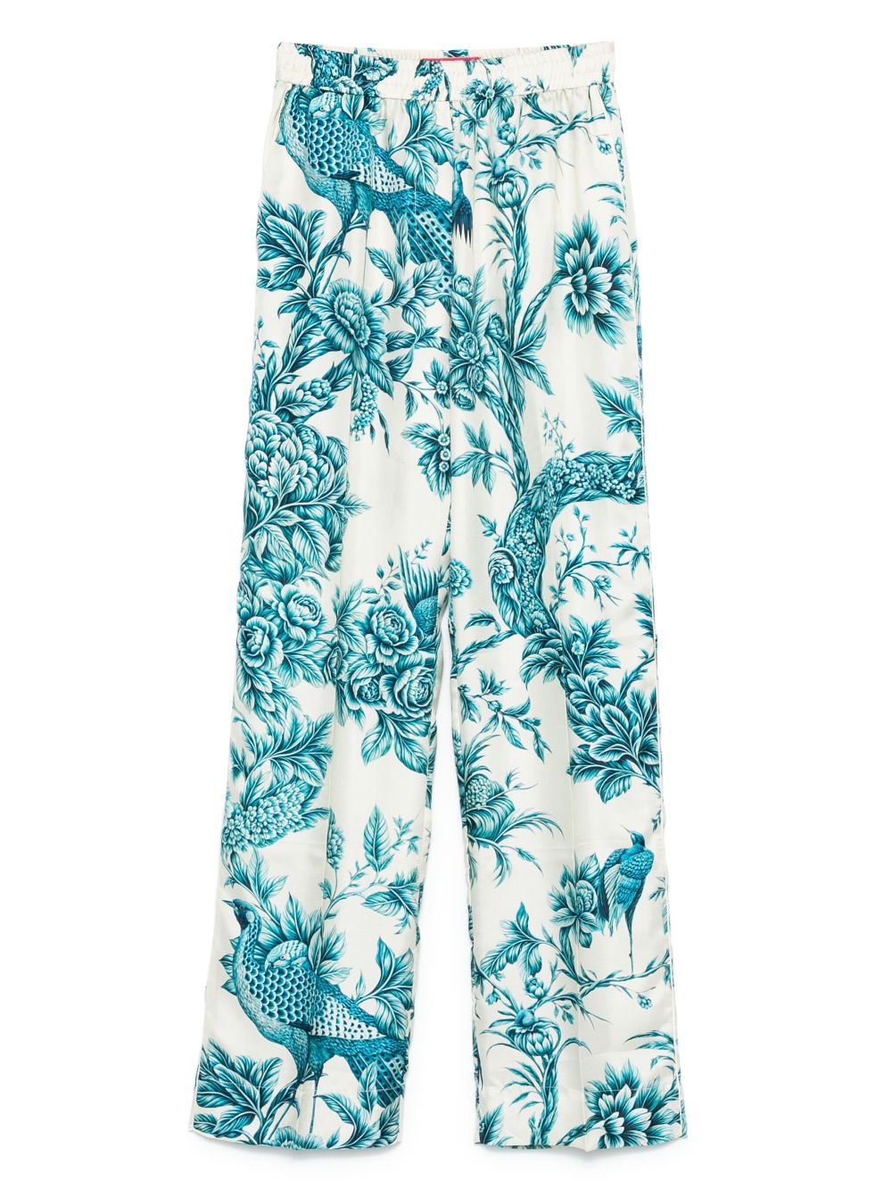 F.r.s . Trousers Blue Silk