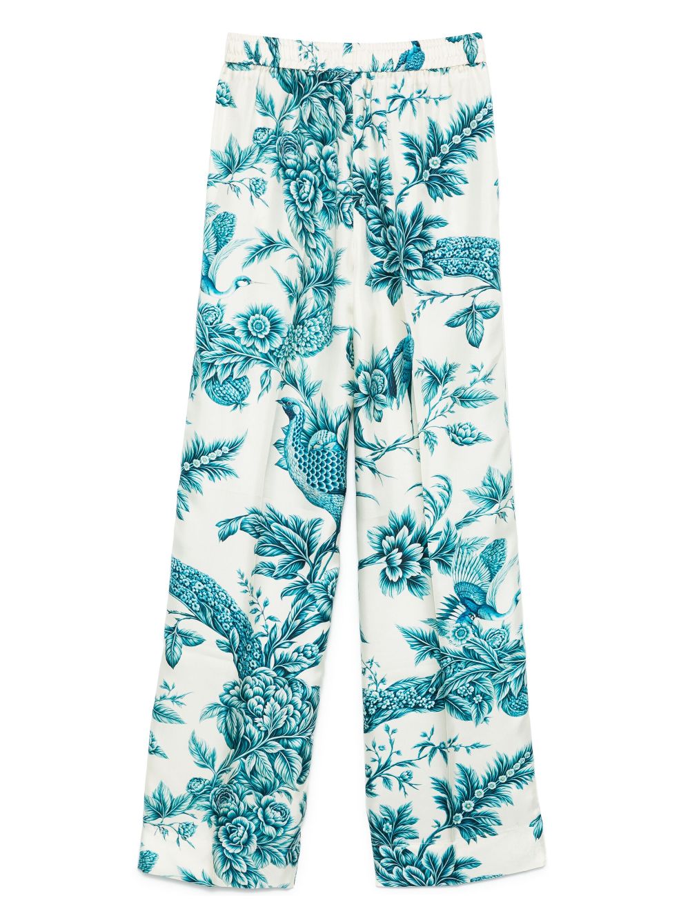 F.r.s . Trousers Blue Silk