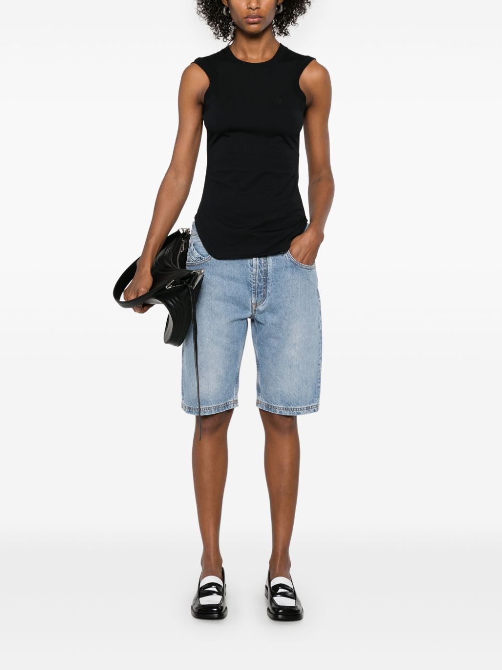 The Attico Shorts Clear Blue Lining: Polyester
