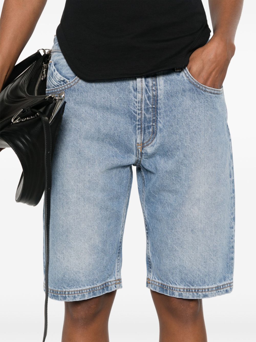 The Attico Shorts Clear Blue Lining: Polyester