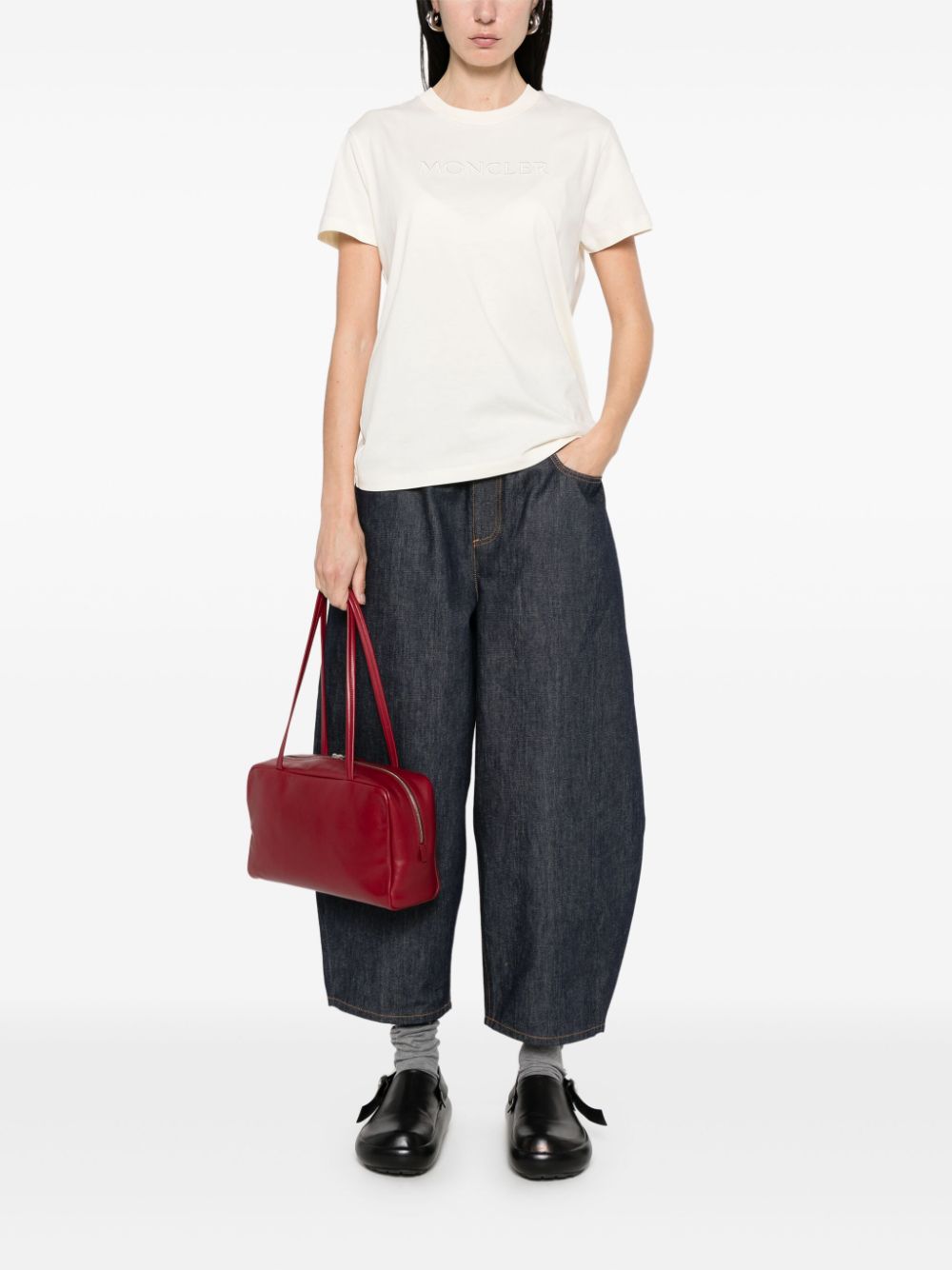 Moncler T-Shirts And Polos Beige Cotton