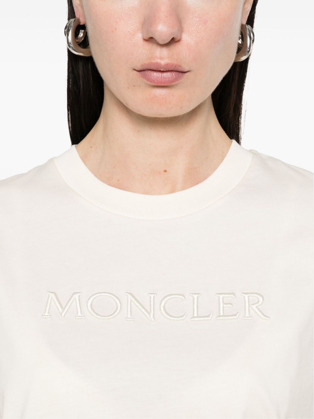 Moncler T-Shirts And Polos Beige Cotton