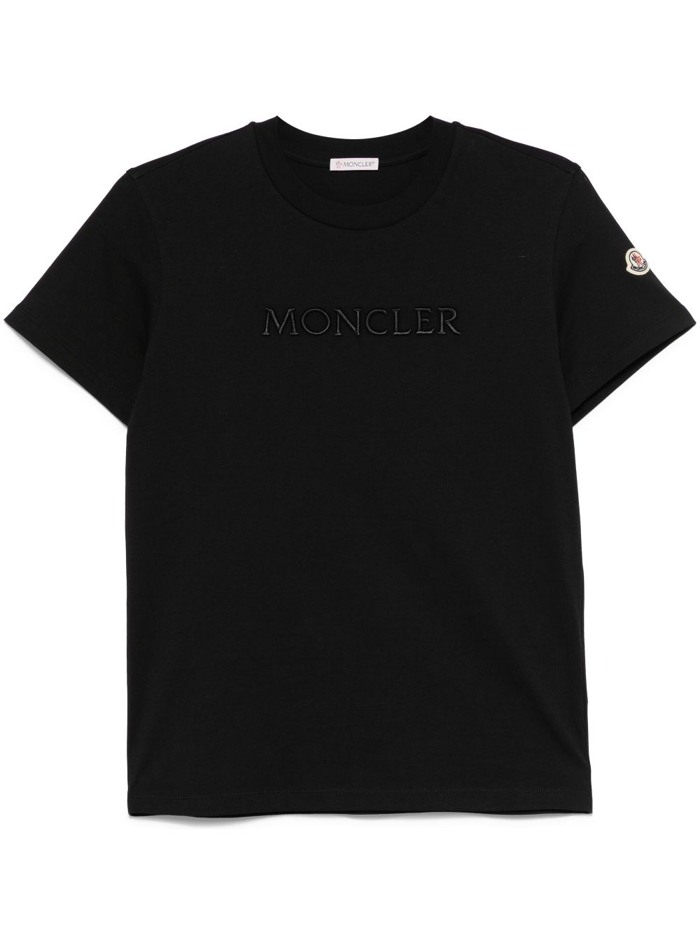 Moncler T-Shirts And Polos Black Cotton