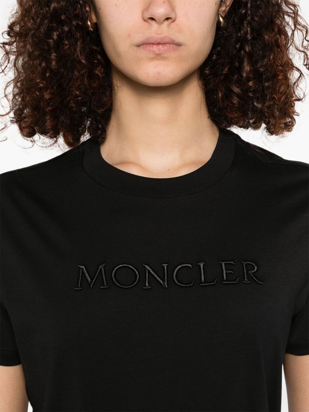 Moncler T-Shirts And Polos Black Cotton
