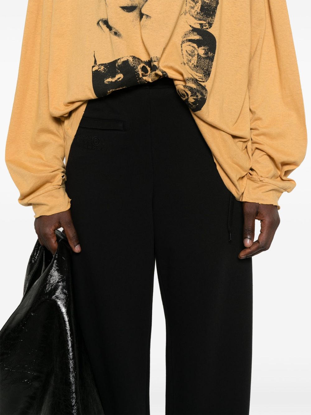 Mm6 Maison Margiela Trousers Black Cotton Polyester