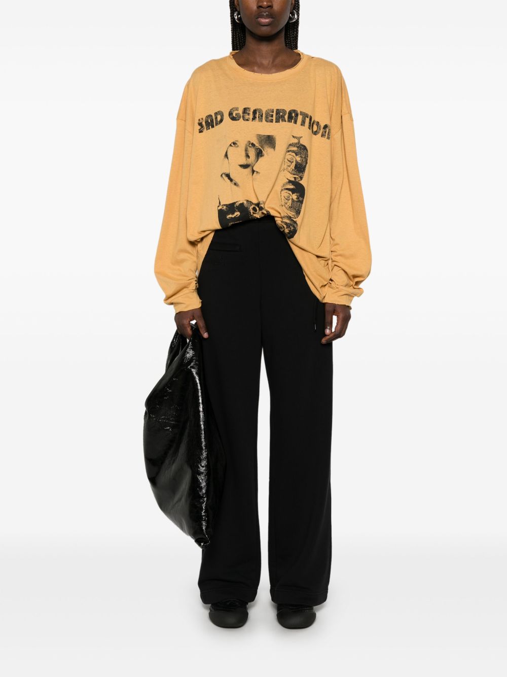 Mm6 Maison Margiela Trousers Black Cotton Polyester