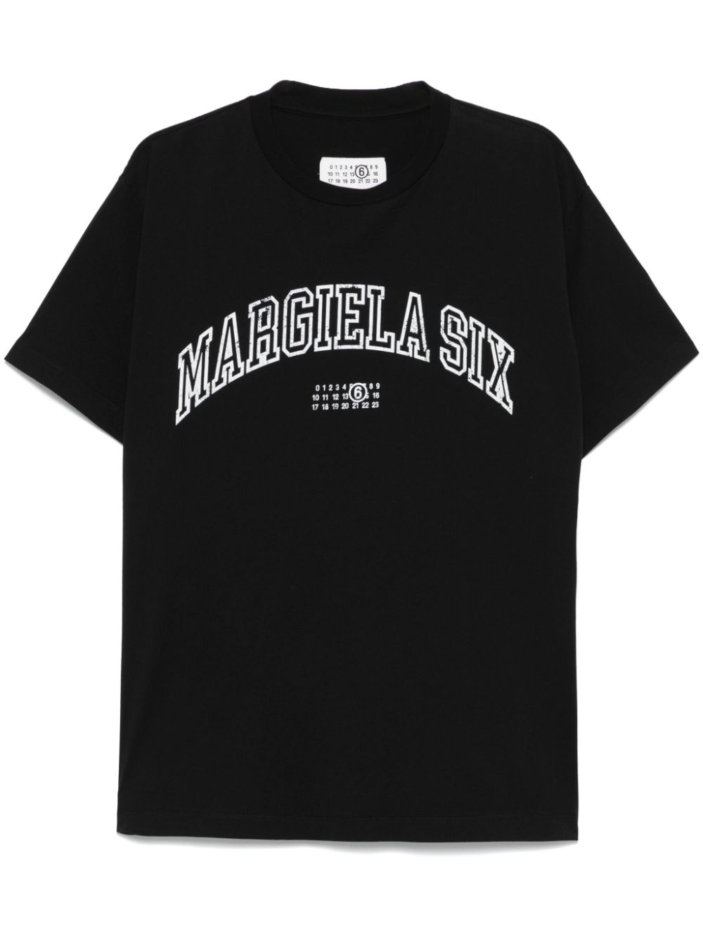 Mm6 Maison Margiela T-Shirts And Polos Black Cotton