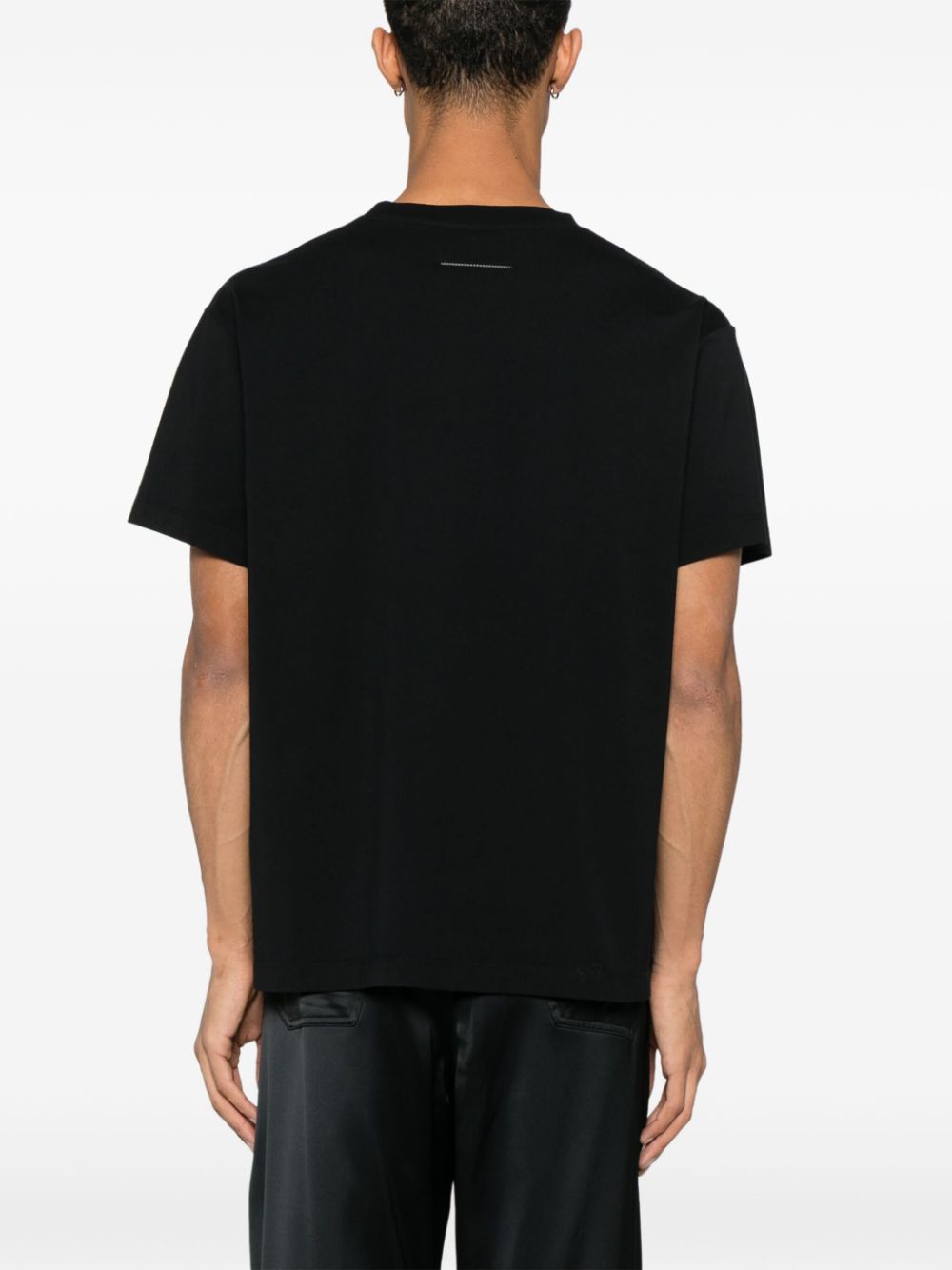 Mm6 Maison Margiela T-Shirts And Polos Black Cotton