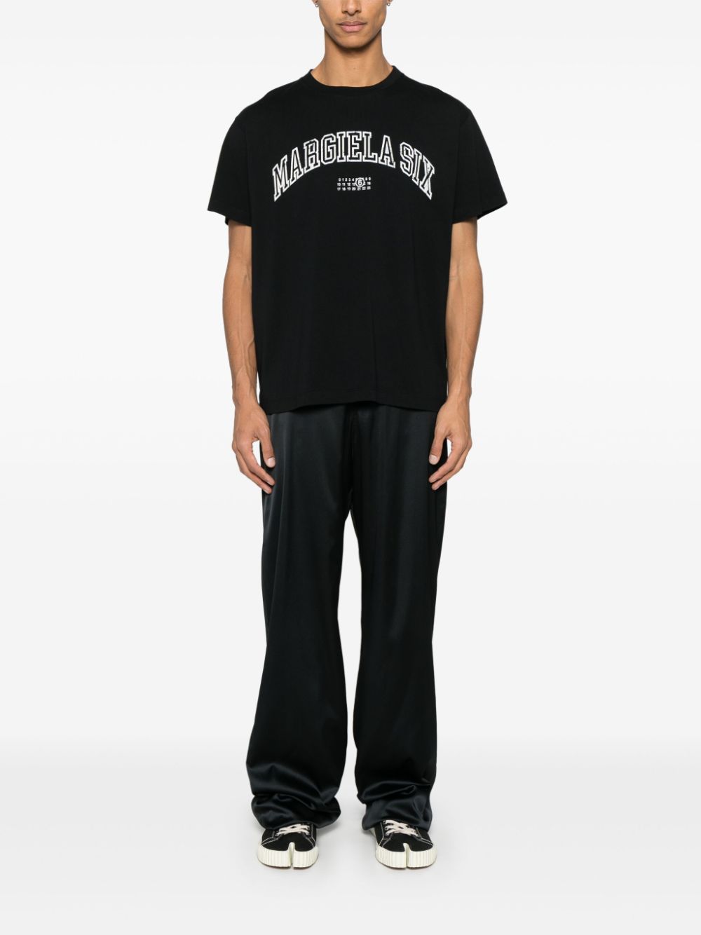 Mm6 Maison Margiela T-Shirts And Polos Black Cotton