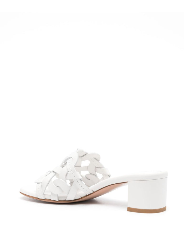 Gianvito Rossi Sandals White Calf Leather