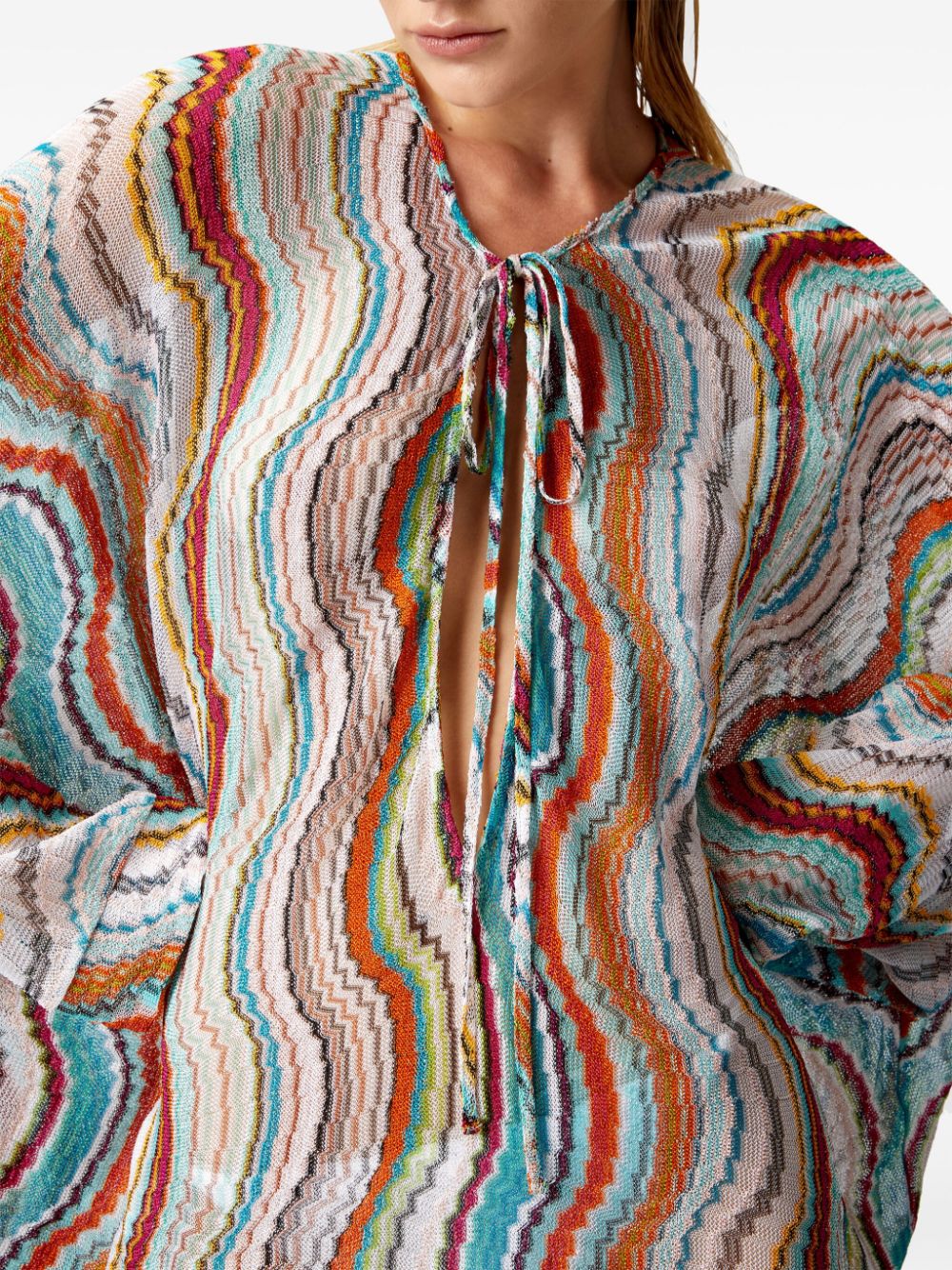 Missoni Beachwear Pre Sea Clothing White Rayon Metallic Fiber