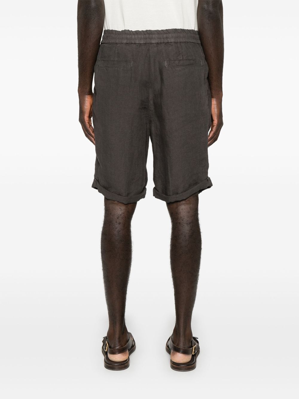 Brunello Cucinelli Shorts Marrone Linen