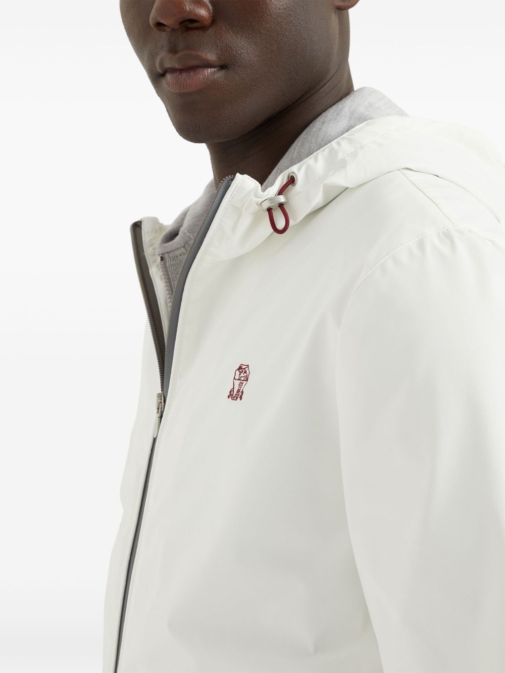 Brunello Cucinelli Coats Bianco Nylon
