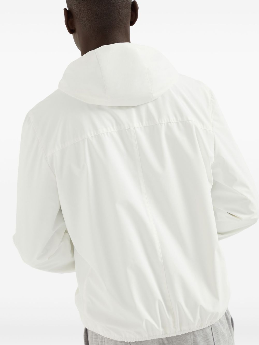 Brunello Cucinelli Coats Bianco Nylon