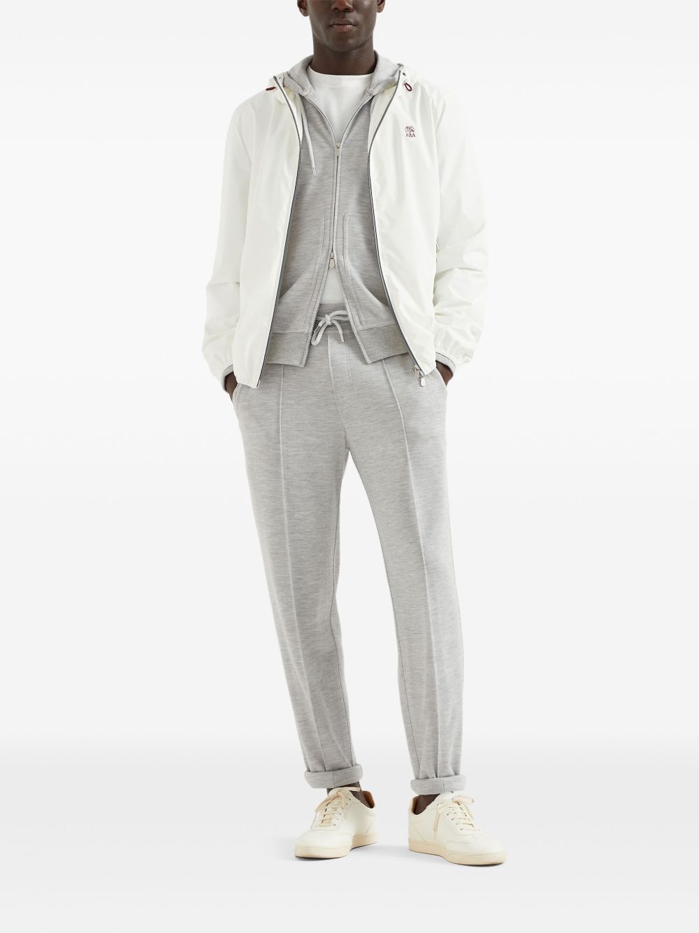 Brunello Cucinelli Coats Bianco Nylon