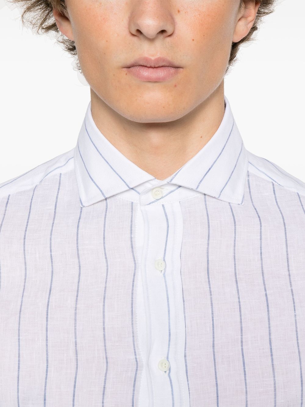 Brunello Cucinelli Shirts Bianco Cotton