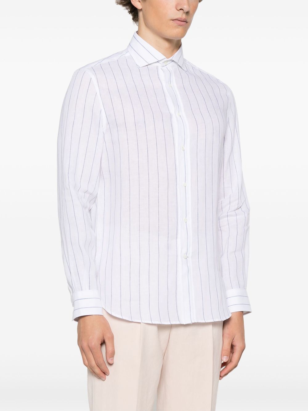 Brunello Cucinelli Shirts Bianco Cotton