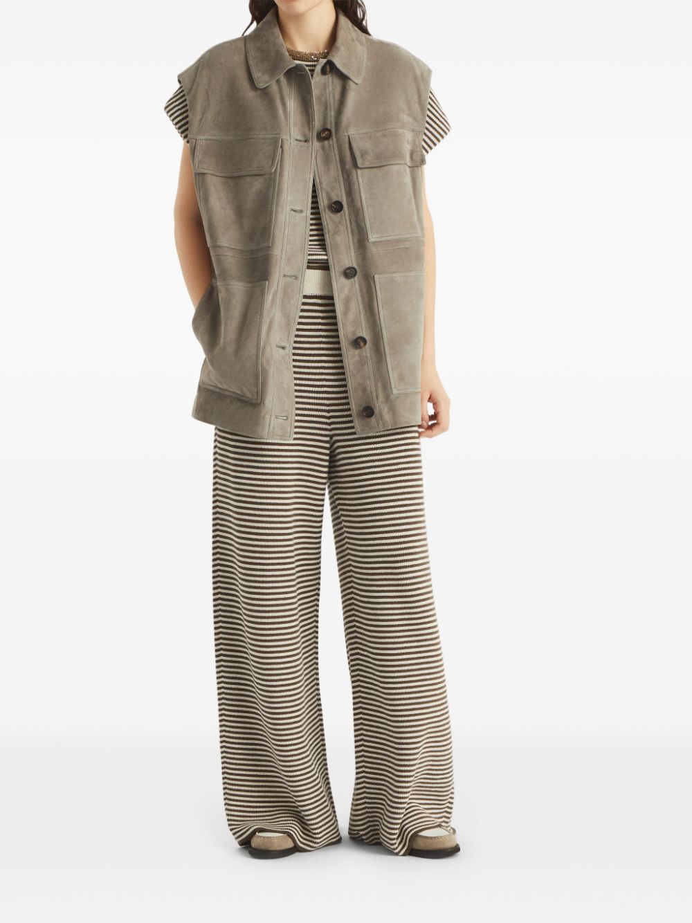 Brunello Cucinelli Sweaters Grigio Suede