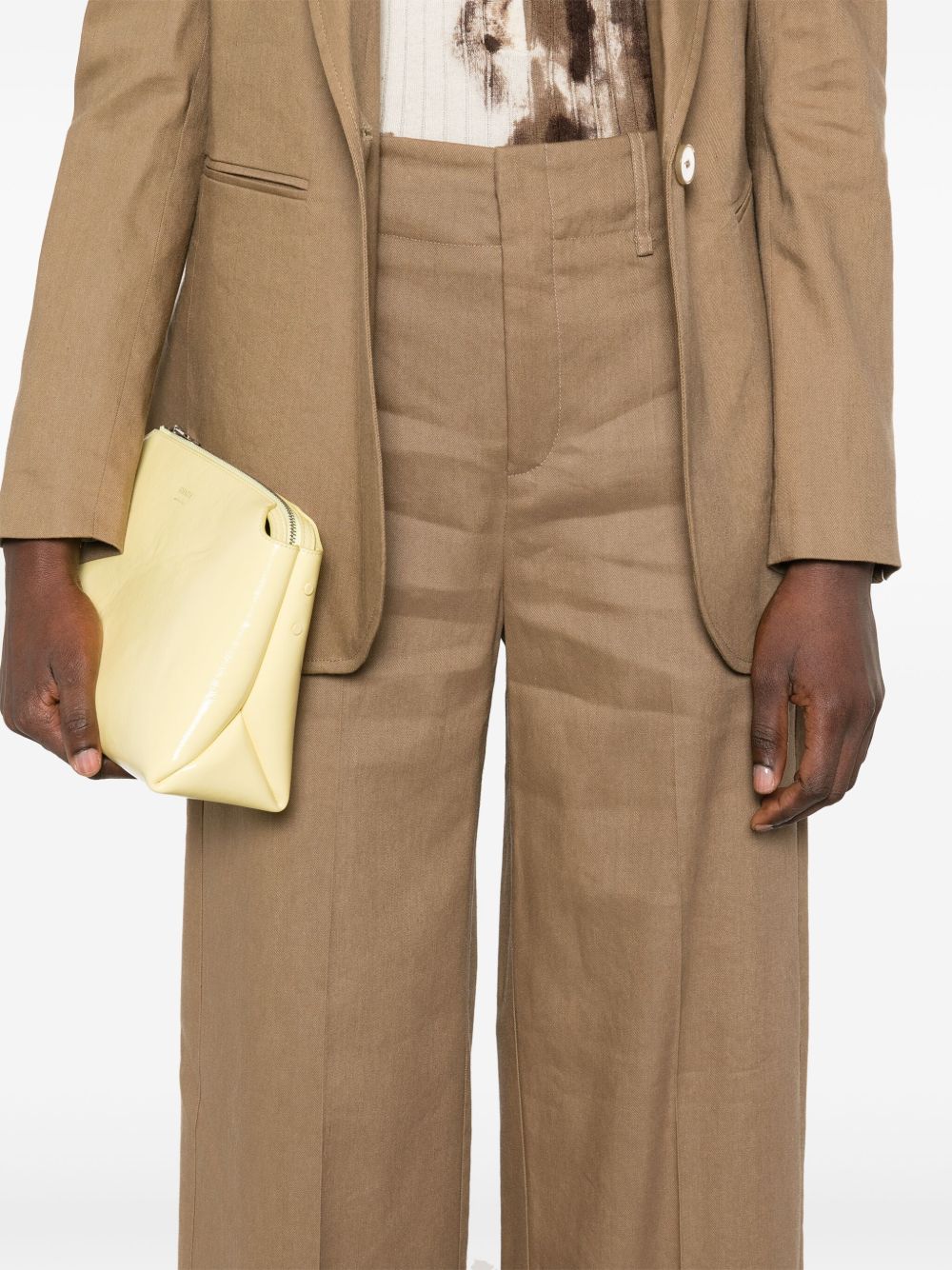 Alysi Trousers Brown Polyester
