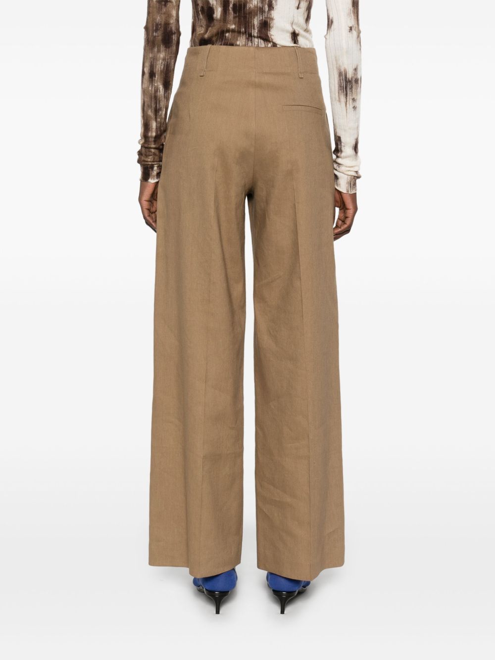 Alysi Trousers Brown Polyester