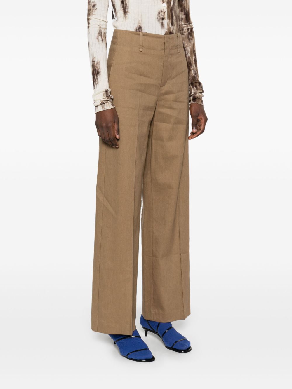 Alysi Trousers Brown Polyester