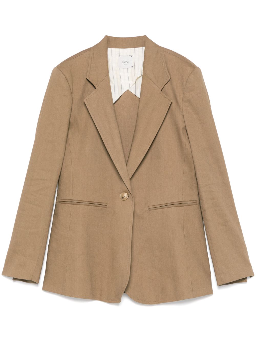 Alysi Jackets Brown Linen/flax